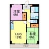 グランメール竹内 2LDKの間取り