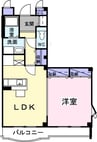 ココルーナ 1LDKの間取り