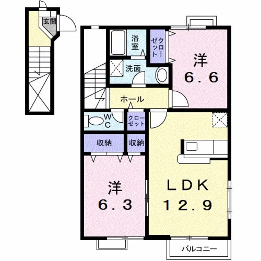 間取図 ヴァン・ド・メールＡ