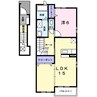 シャトル梅の木 2LDKの間取り