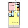 アンプルールリーブルAzumi 1LDKの間取り