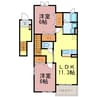 エスペランサ壱番館 2LDKの間取り