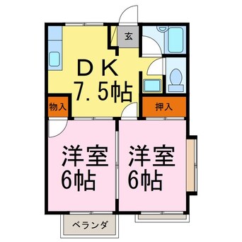 間取図 コーポ利兵1