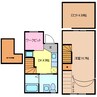 ディアコート 1DKの間取り