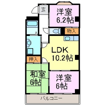 間取図 エスペランサ東町