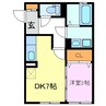フォンテーヌI 1DKの間取り