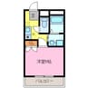 アンプルールフェールアルモニー 1Kの間取り