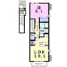 ソレアード 1LDKの間取り