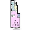 フルールS 1Rの間取り