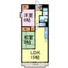 Limpia高峯 2LDKの間取り