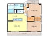 パピルス 2LDKの間取り