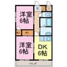 武豊線/乙川駅 徒歩8分 2階 築24年 2DKの間取り