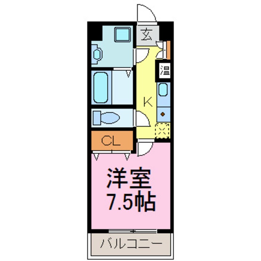 間取図 Blue　Wing鯉江本町