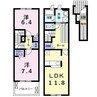 CottonHills　II 2LDKの間取り