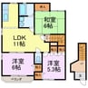 メイプルタウン小林 3LDKの間取り