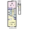 モデルノ  デーア 1LDKの間取り