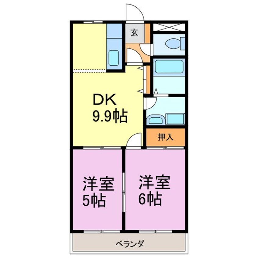 間取図 サンタプレイスヒルズA棟