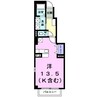 Villa原松 1Rの間取り