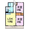 イシューヒルズ 2LDKの間取り