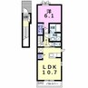 クレール 1LDKの間取り