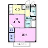 ジュネスアノンβ 2Kの間取り