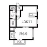 アヴェニュー 1LDKの間取り