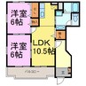 フィオーレA 2LDKの間取り