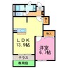エンジェルステラ 1LDKの間取り