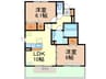 サンライズII 2LDKの間取り