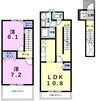 アンブレームＴ 2LDKの間取り