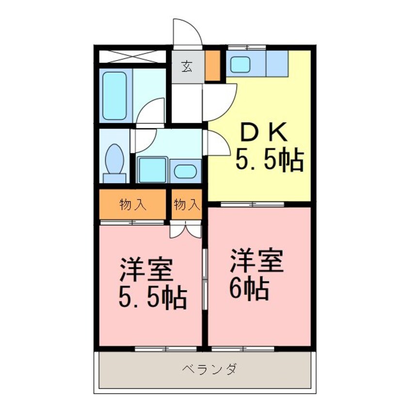 間取図 エスポアールあさひ