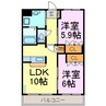 サクラハイツ 2LDKの間取り