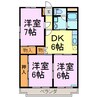 ウエストイン 3DKの間取り