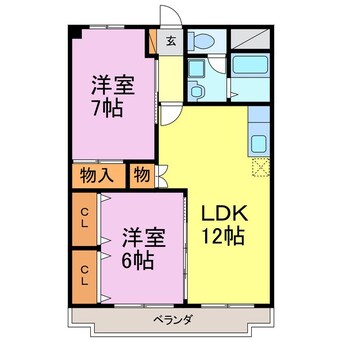 間取図 ウエストイン