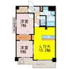 SQUARE-i 2LDKの間取り