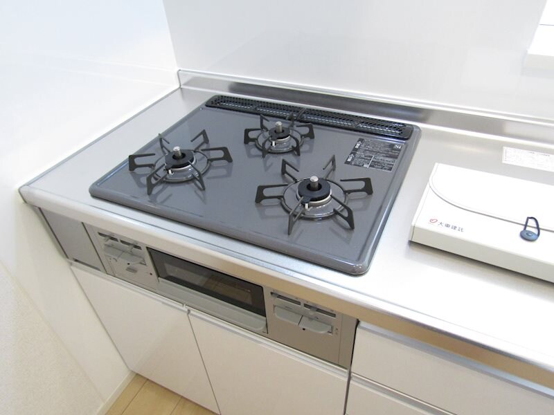 グリル付き3口ガスコンロ ベル　フルール