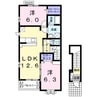 クレセント タツミ　III 2LDKの間取り