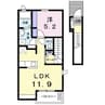 アルシオーネI 1LDKの間取り