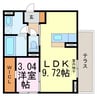 エスペランサ旭　A棟 1LDKの間取り