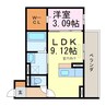 エスペランサ旭　D棟 1LDKの間取り