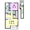 アルシオーネII 1LDKの間取り