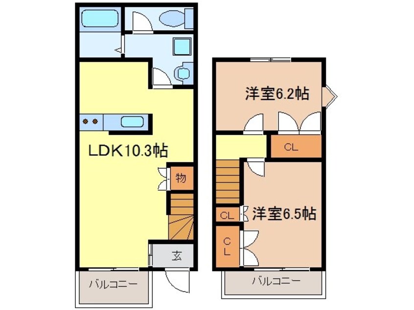 間取図 ハピネスヒルズ　A棟