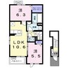 プリムローズVI 2LDKの間取り