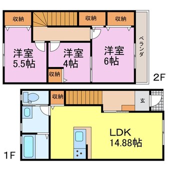 間取図 リーブルファインかじま台