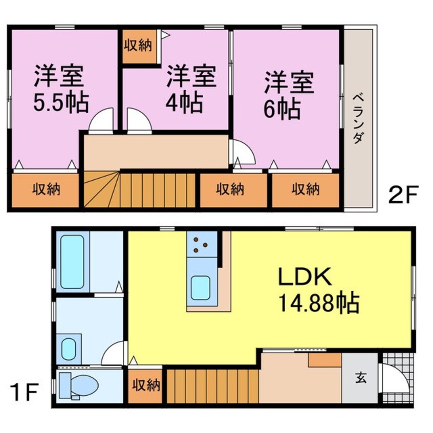 間取図 リーブルファインかじま台