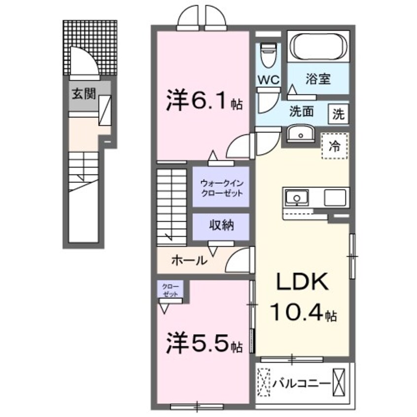 間取図 クレールA（知多市）