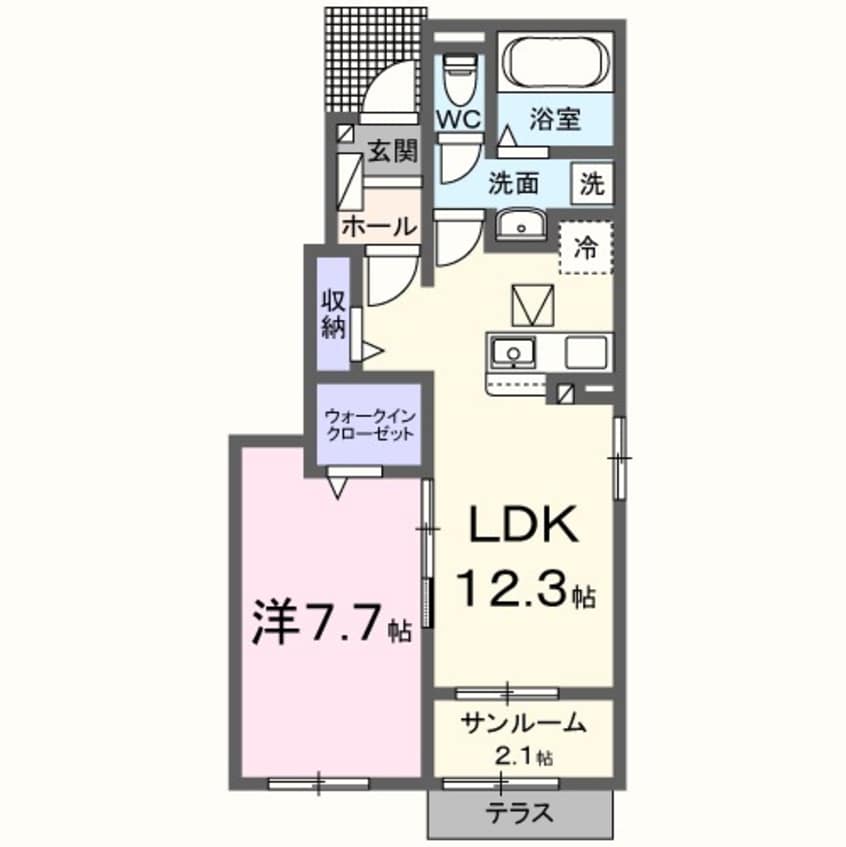 間取図 クレールB（知多市）