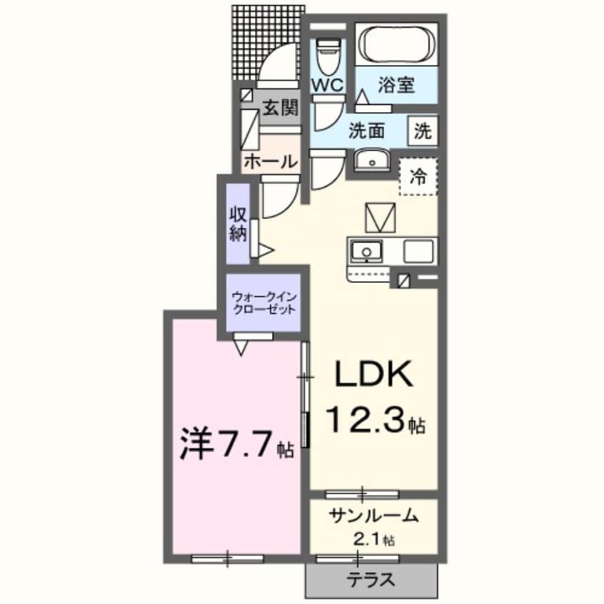 間取図 クレールB（知多市）