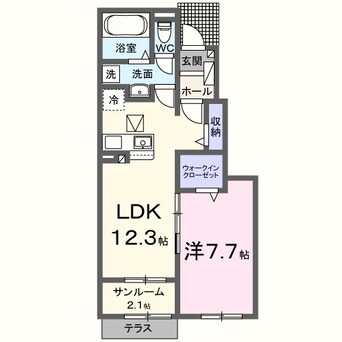 間取図 クレールB（知多市）