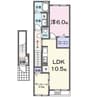 フェリーチェ東天王町　II 1LDKの間取り